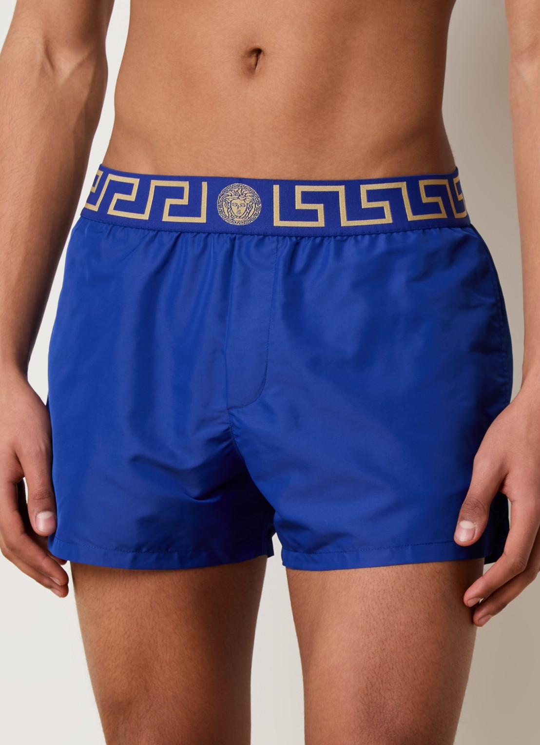 Zwemshorts met logoband - detail 3 blauw