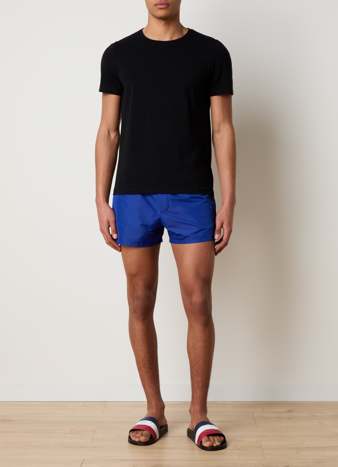 Zwemshorts met logoband - voorkant 2 blauw