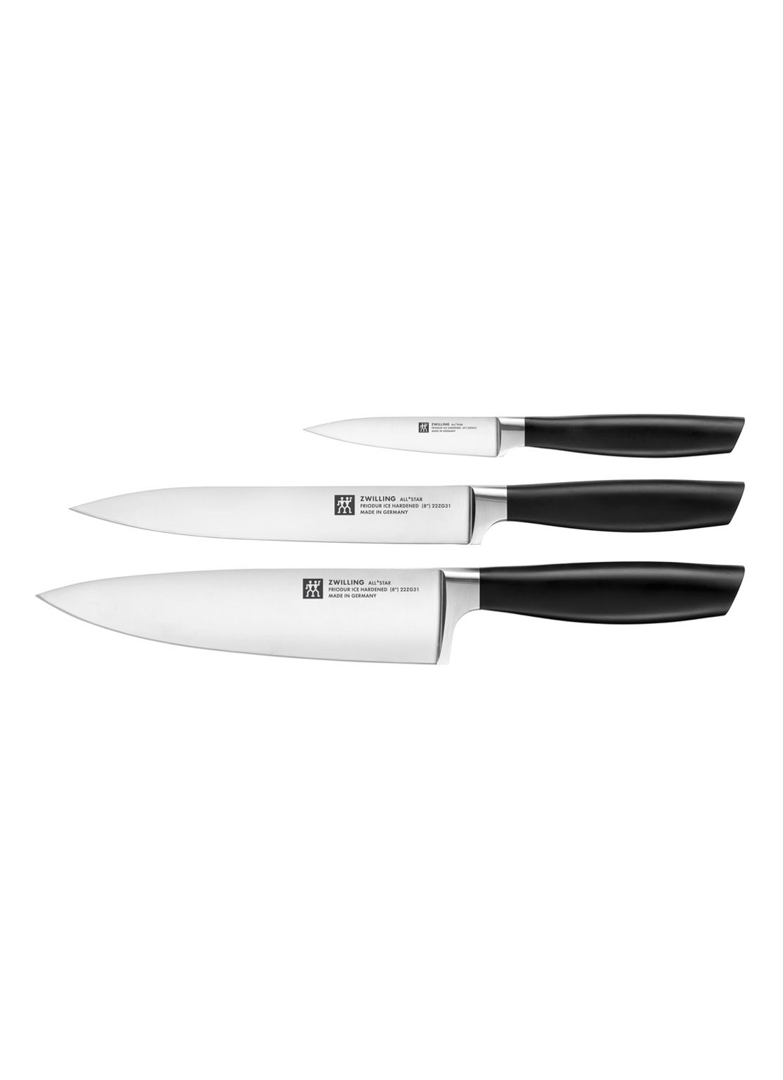 Zwilling All Star messenset 3-delig - voorkant 4 zwart