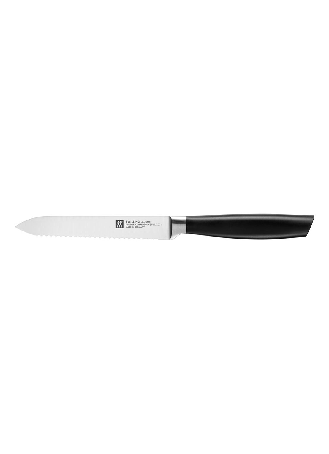 Zwilling All Star universeel mes 13 cm - voorkant 2 zwart