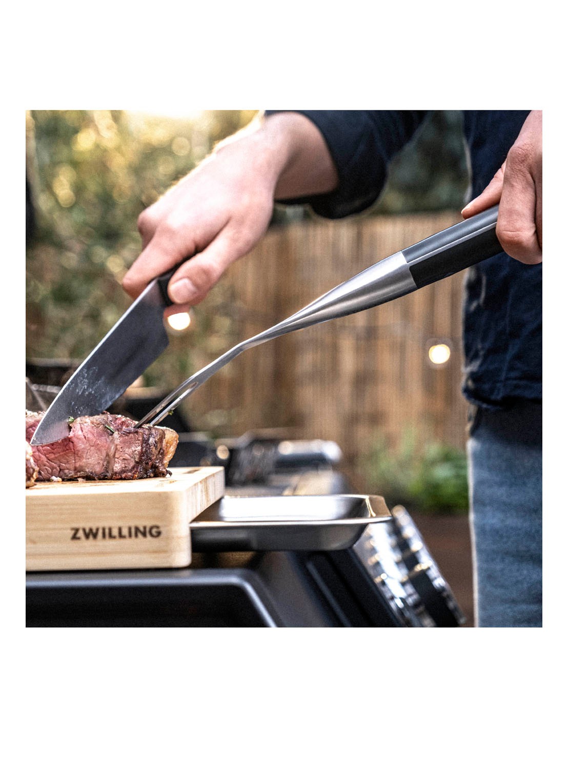 Zwilling Barbecue vleesvork 41 cm - detail 3 zilver