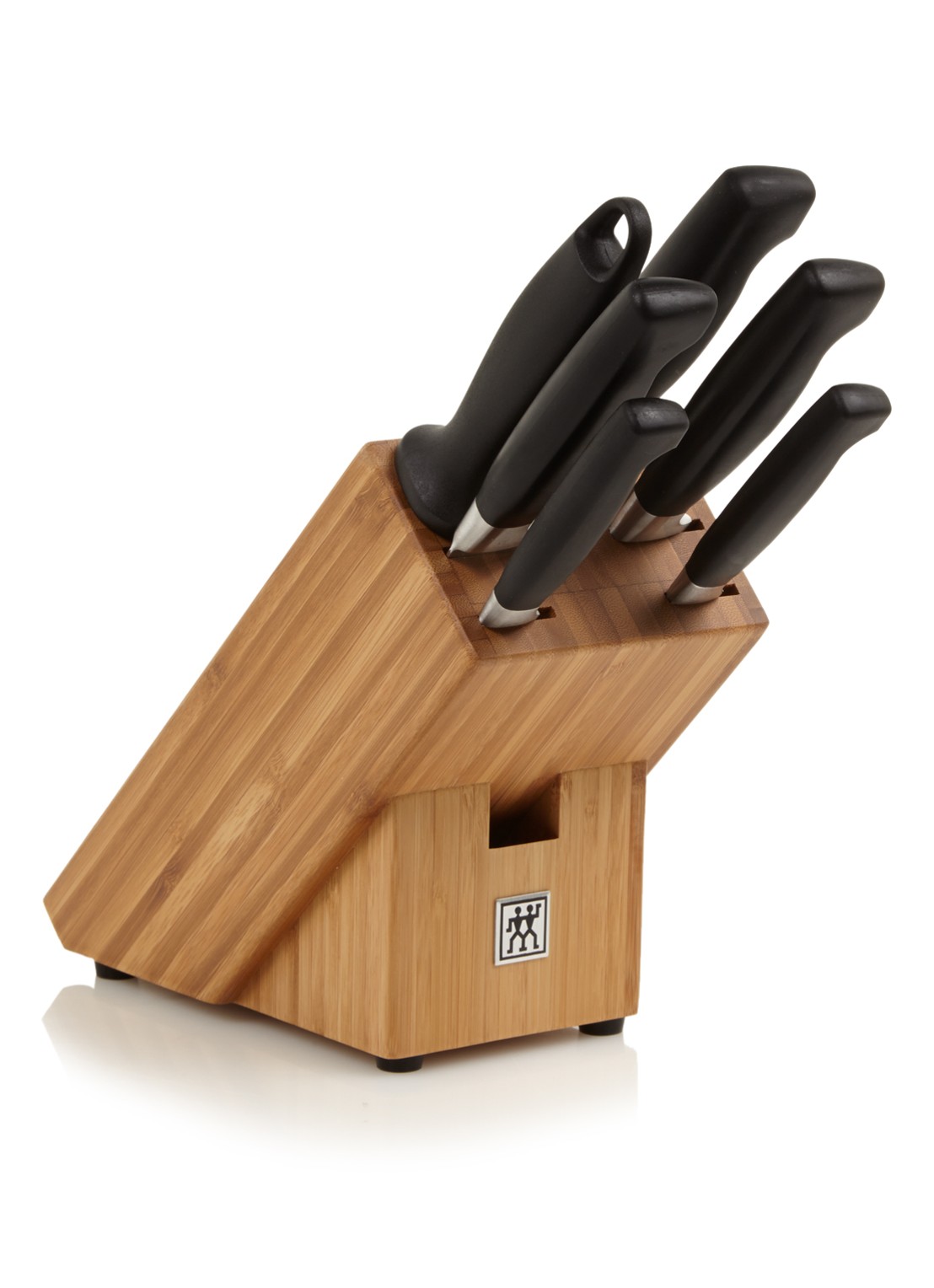 Zwilling FOUR STAR messenblok met messenset 5-delig - voorkant naturel