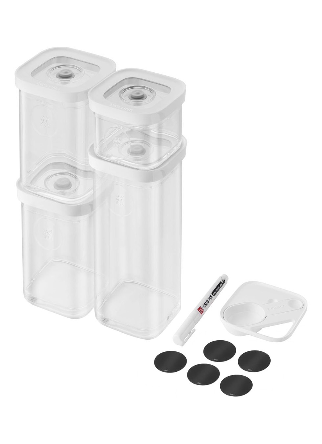 Zwilling Fresh & Save Cube bewaarset 4-delig - voorkant 2 transparant