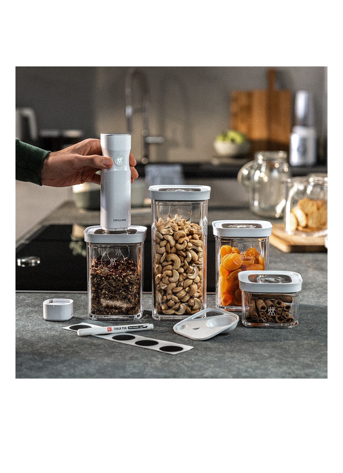 Zwilling Fresh & Save Cube bewaarset 4-delig - voorkant 3 transparant