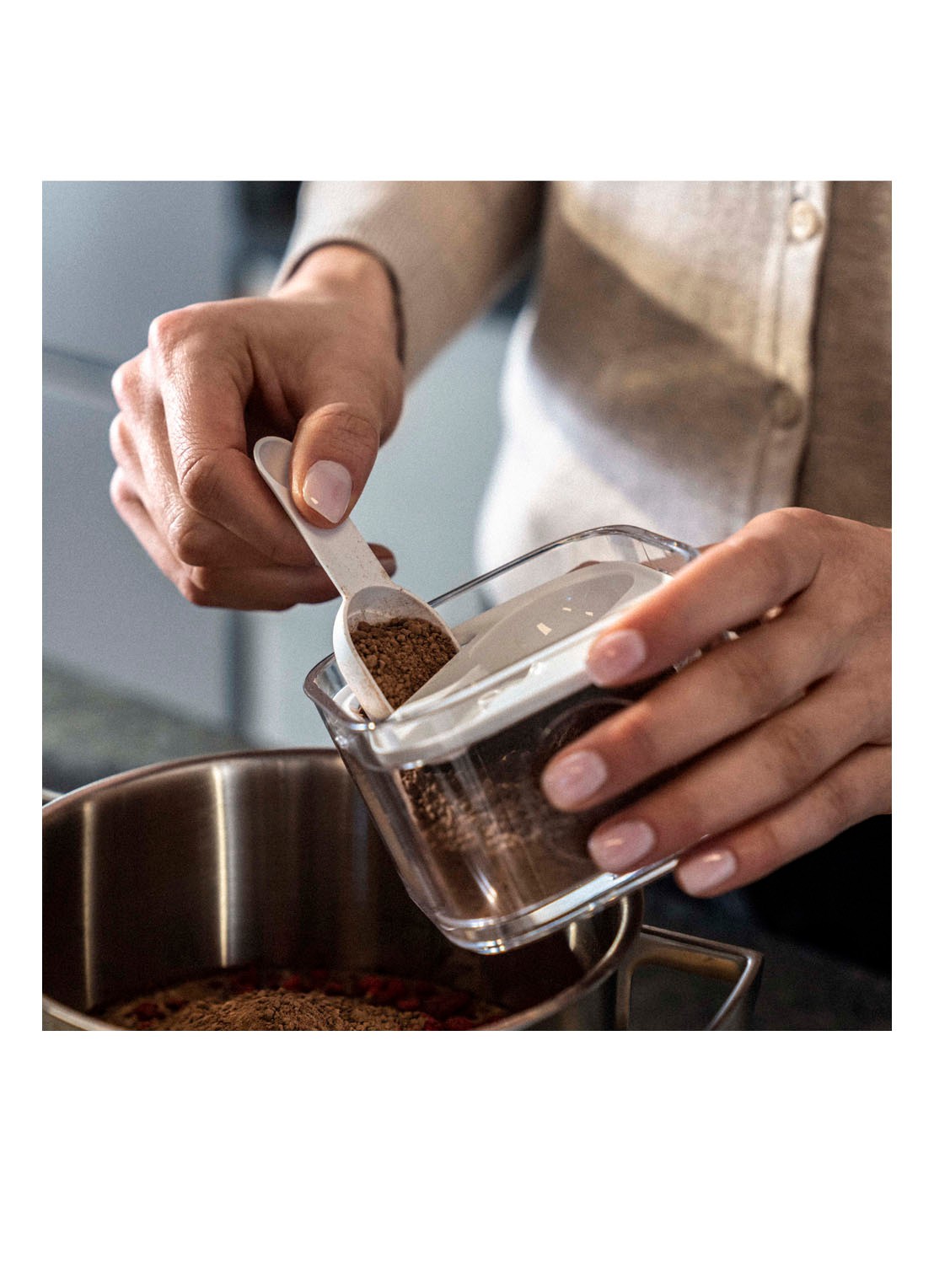 Zwilling Fresh & Save Cube S inzet met lepel - voorkant 2 wit