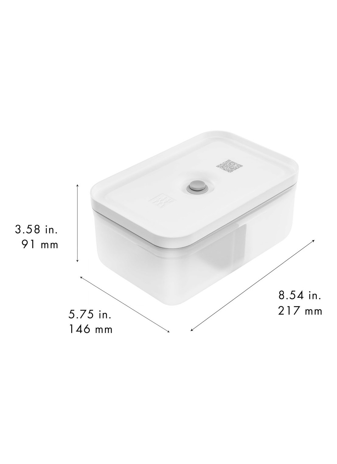 Zwilling Fresh & Save L vacuüm lunchbox  - detail 2 gebroken wit