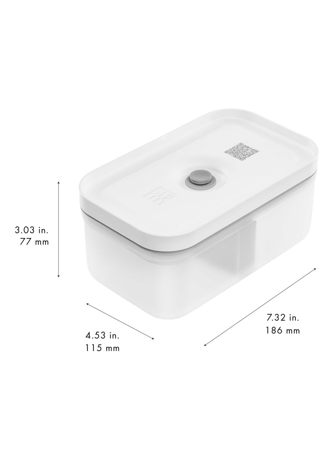 Zwilling Fresh & Save M vacuüm lunchbox 0,8 liter - detail gebroken wit