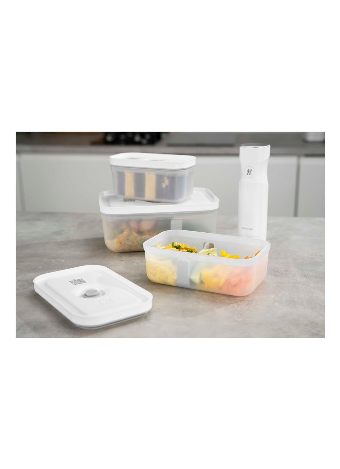 Zwilling Fresh & Save M vacuüm lunchbox 0,8 liter - detail 3 gebroken wit