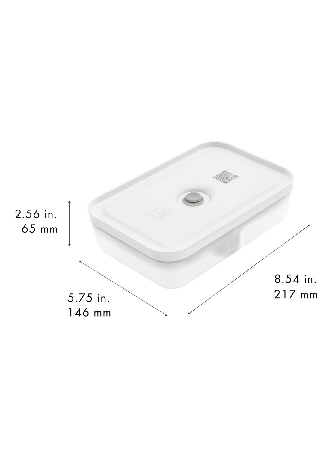 Zwilling Fresh & Save vacuüm lunchbox flat 22 x 15 x 6,5 cm - detail 3 gebroken wit