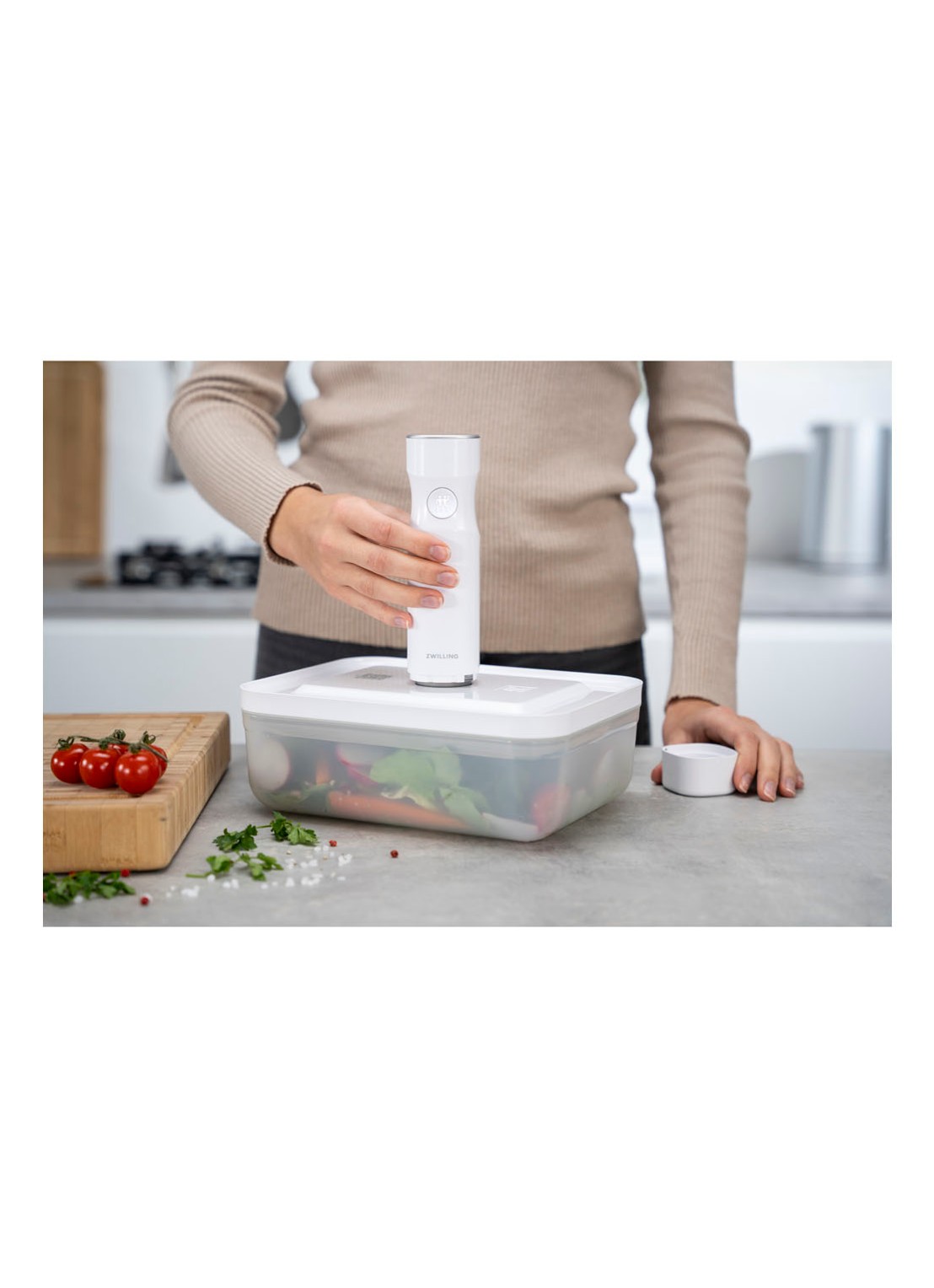 Zwilling Fresh & Save Vacuüm vershouddoos 2 liter - voorkant 2 gebroken wit