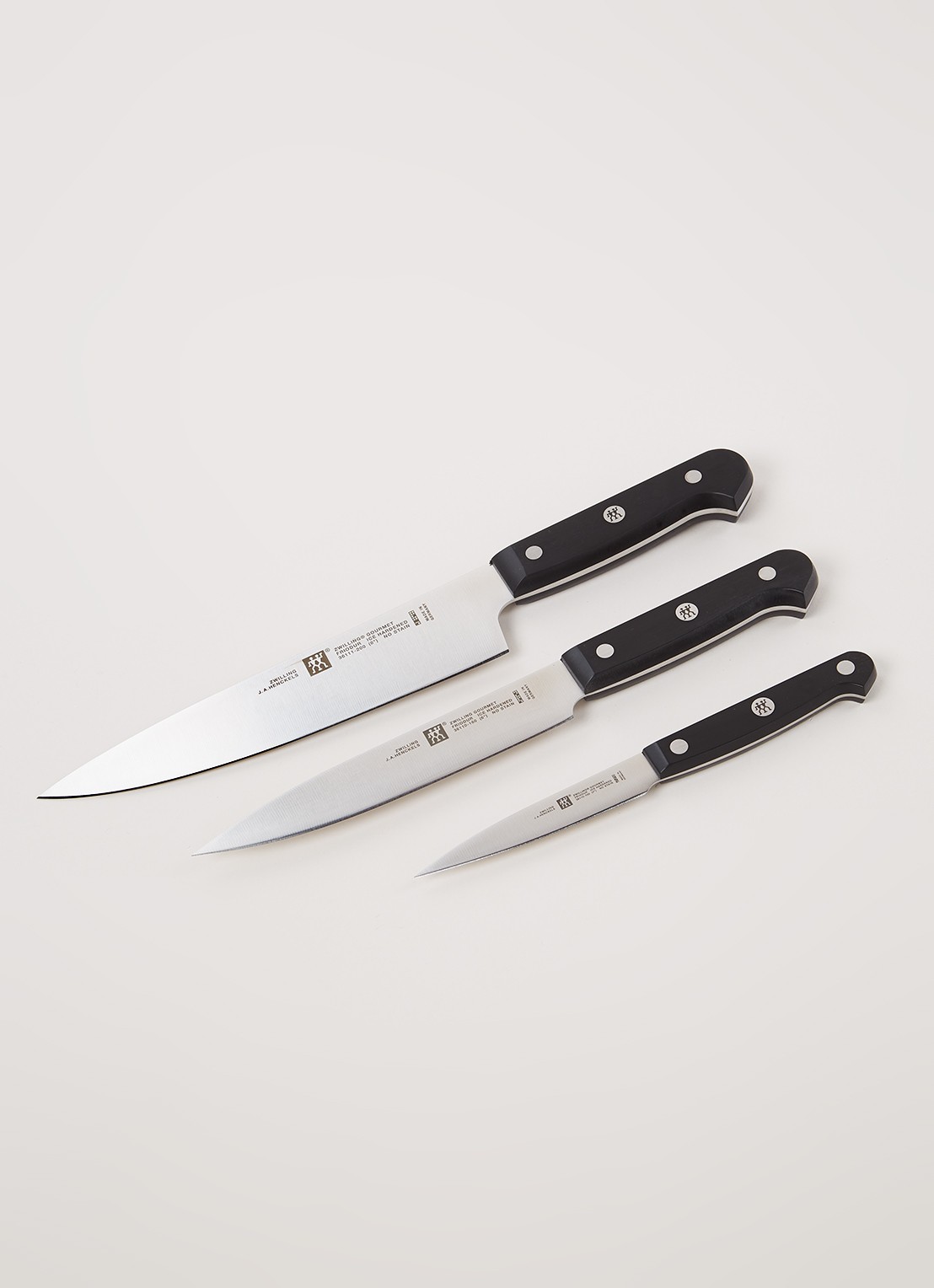 Zwilling Gourmet messenset 3-delig - voorkant 2 zwart