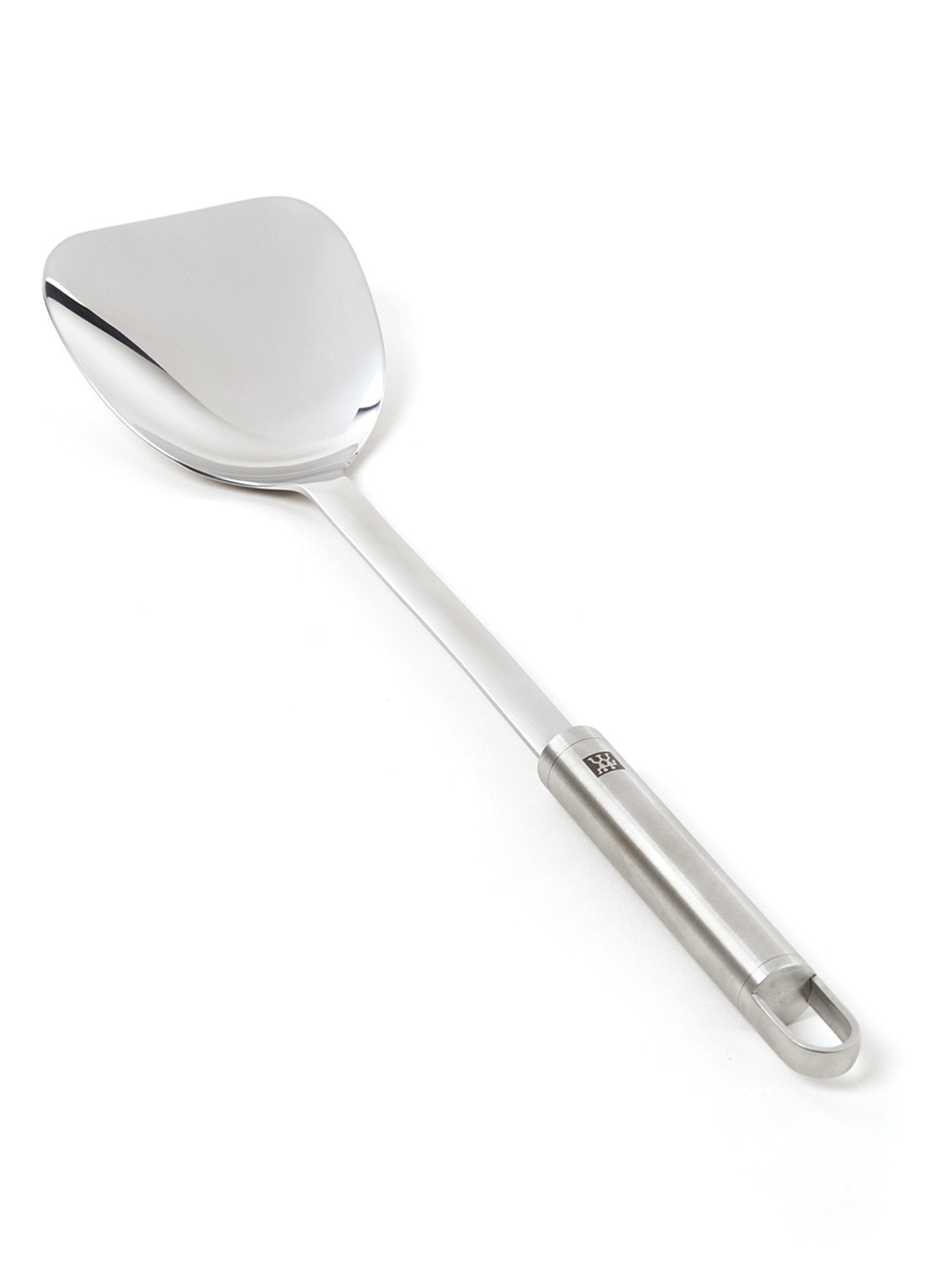 Zwilling Pro wokspatel 37 cm - voorkant zilver