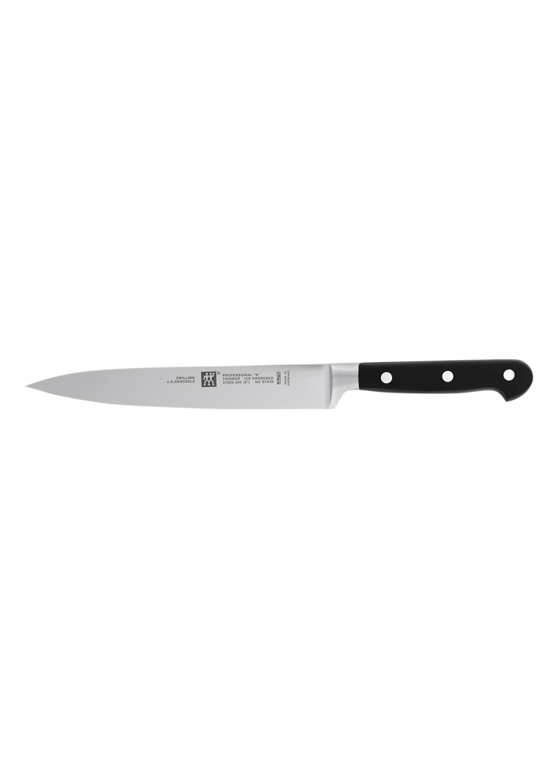 Zwilling PROFESSIONAL S vleesmes 20 cm - voorkant zwart