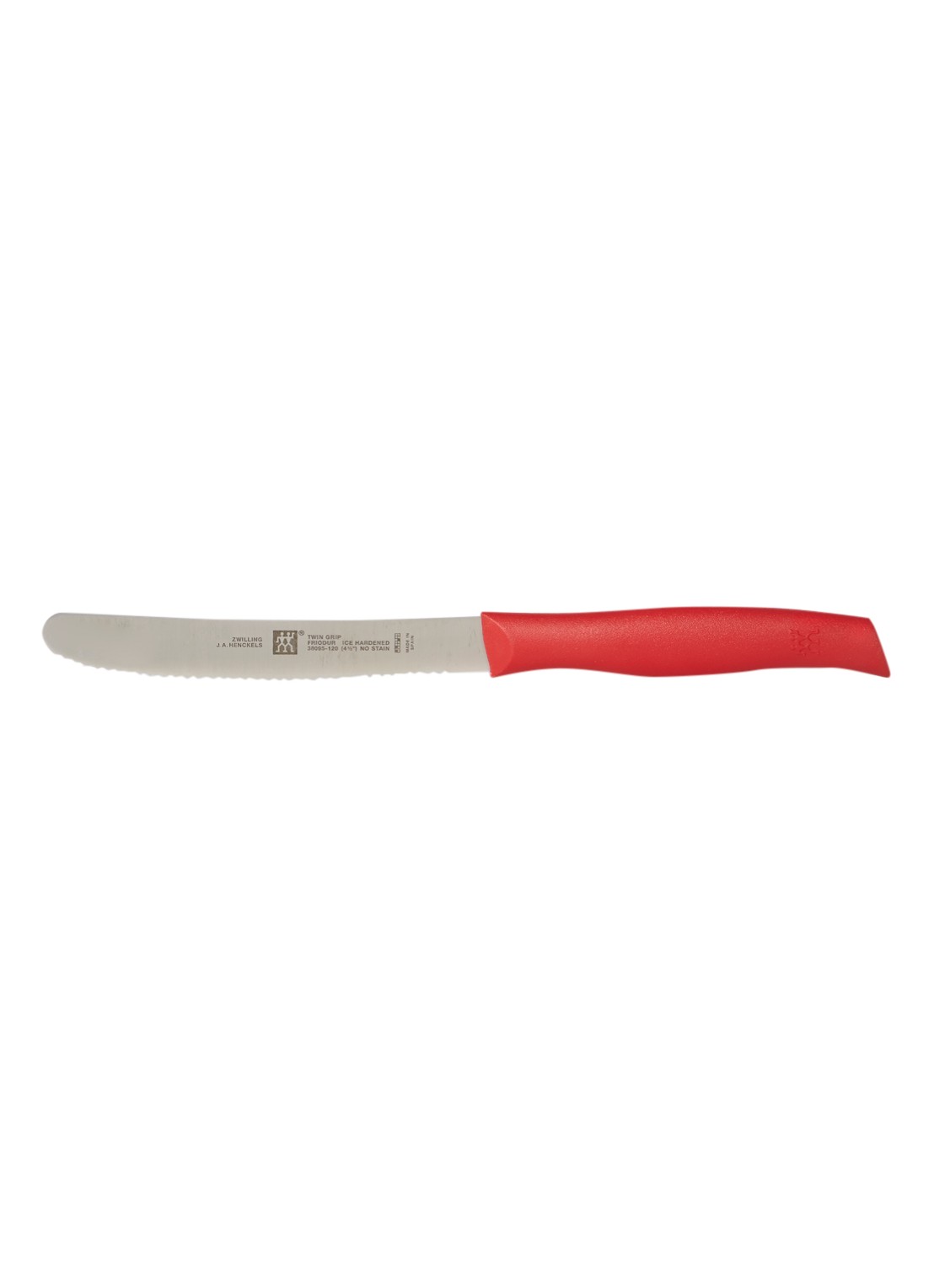 Zwilling Twin Grip Universeel mes 12 cm - voorkant steenrood