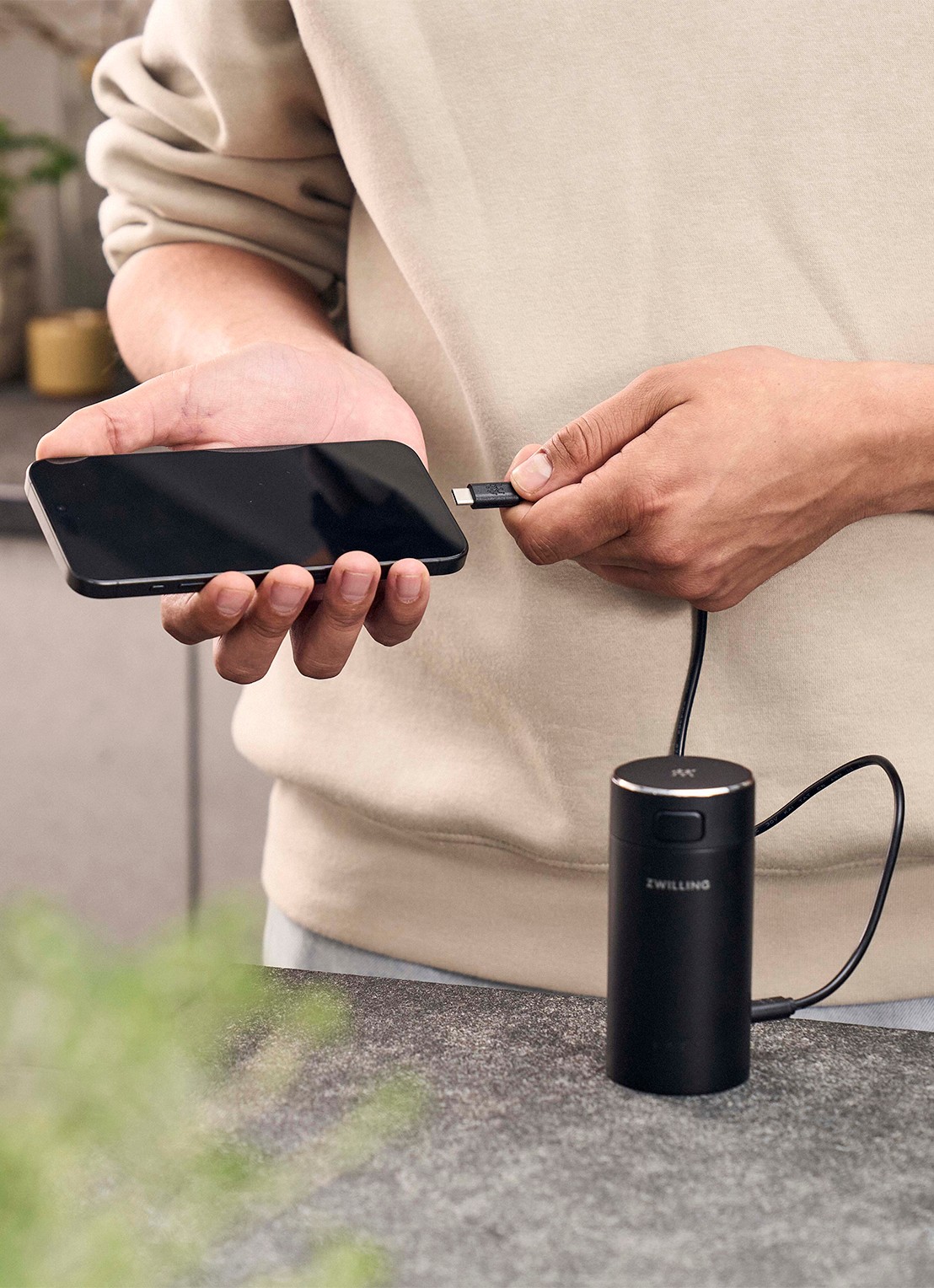 Zwilling Xtend batterij - voorkant 2 zwart