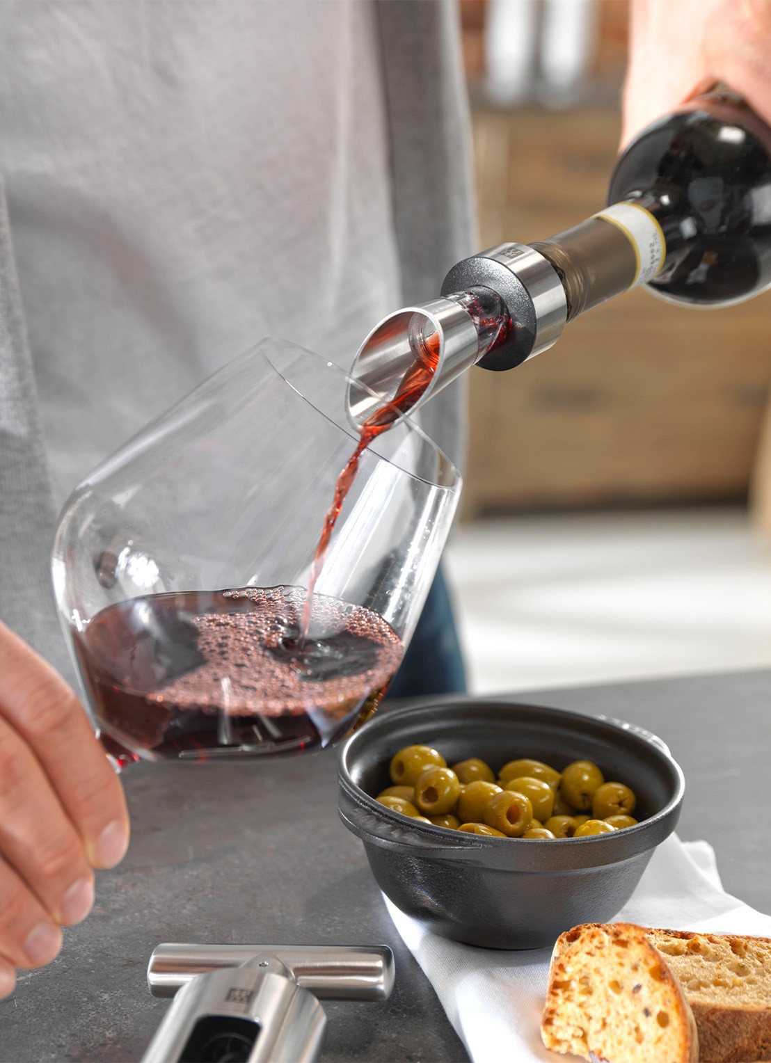 Zwilling Zwilling Sommelier Decanteerschenker - voorkant 3 zilver