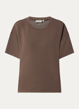 My Essential Wardrobe Dames Helle T-shirt van travelstof in de kleur Lichtbruin, maat: XL/XXL