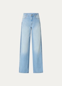 My Essential Wardrobe Dames Lise high waist wide leg jeans met lichte wassing in de kleur Indigo, maat: W31/L34