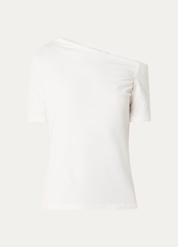 My Essential Wardrobe Dames Nupti off shoulder top met stretch in de kleur Gebroken wit, maat: XS