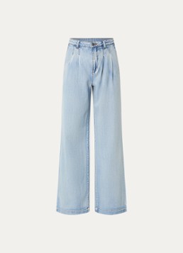 My Essential Wardrobe Dames Zito 171 high waist wide leg jeans in de kleur Lichtblauw, maat: 40/L34