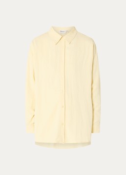 My Essential Wardrobe Dames Gilda blouse met kraag in de kleur Lichtgeel, maat: 34