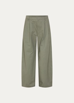 My Essential Wardrobe Dames Gisva high waist balloon fit chino met steekzakken in de kleur Groen, maat: 40