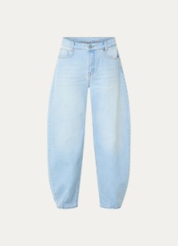 My Essential Wardrobe Dames Lucy high waist balloon fit jeans met lichte wassing en steekzakken in de kleur Indigo, maat: W 26