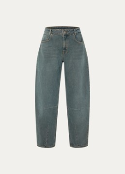 My Essential Wardrobe Dames Hottie balloon jeans met medium wassing in de kleur Indigo, maat: 29