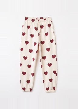 Konges Sløjd Meisjes Lou tapered fit joggingbroek met print in de kleur Paars, maat: 7Y-8Y=128