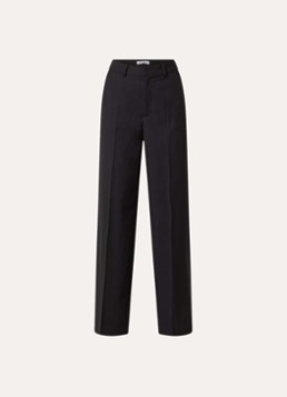 Co'Couture Dames Matty high waist straight fit pantalon in de kleur Zwart, maat: XS