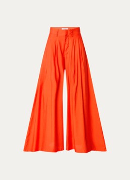 Co'Couture Dames AuraCC LL high waist wide fit palazzo broek met steekzakken in de kleur Oranje, maat: XS