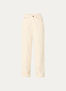 Co'Couture Dames Elton high waist flared jeans met gekleurde wassing in de kleur Ivoor, maat: M