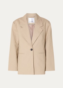 Co'Couture Dames LeilaCC Power oversized blazer met paspelzakken in de kleur Beige, maat: XL