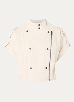 Co'Couture Dames Jack met kraag in de kleur Creme, maat: L