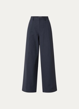 Co'Couture Dames Demi high waist wide fit pantalon met steekzakken in de kleur Blauw, maat: M