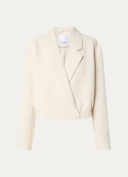 Co'Couture Dames AcileCC cropped blazer met elastische band in de kleur Creme, maat: L