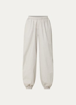 Co'Couture Dames JuneCC high waist tapered fit broek met steekzakken in de kleur Lichtgrijs, maat: M