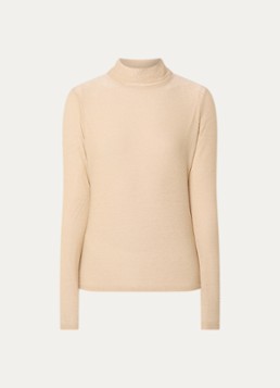 Summum Dames Top met lurex en col in de kleur Goud, maat: L