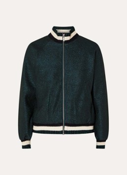 Summum Dames Bomberjack met jacquard dessin in de kleur Donkergroen, maat: 38