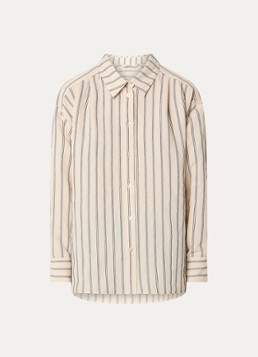Summum Dames Chenille blouse met streepprint in de kleur Creme, maat: 44