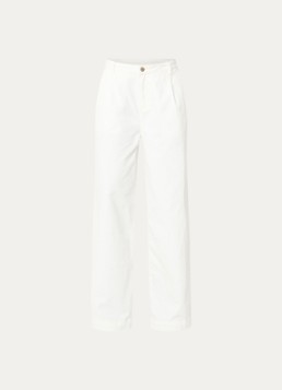 Summum Dames Wide leg jeans met gekleurde wassing in de kleur Wit, maat: 36