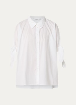 Summum Dames Oversized blouse met strikdetail in de kleur Wit, maat: L