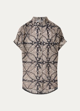 Summum Dames Blouse met grafische print in de kleur Zwart, maat: 44
