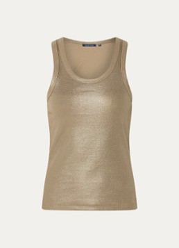 Summum Dames Tanktop met metallic finish in de kleur Bruin, maat: XS