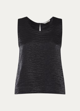 Summum Dames Mouwloze top met lurex en structuur in de kleur Donkerblauw, maat: 44