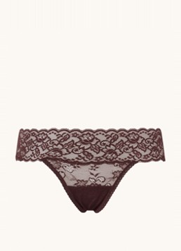 Sam Friday Dames Pam slip van kant in de kleur Roodbruin, maat: XS