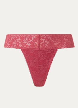 Sam Friday Dames Pam string van kant in de kleur Cranberryrood, maat: XS