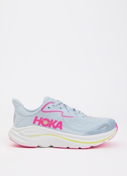 HOKA Meisjes Clifton 10 sneaker met print in de kleur Lichtblauw, maat: 37 1/3