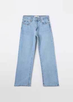 Levi's Meisjes Wide leg jeans met lichte wassing in de kleur Indigo, maat: 164