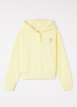 Levi's Meisjes Meet and Greet hoodie met borduring in de kleur Geel, maat: 16A=176